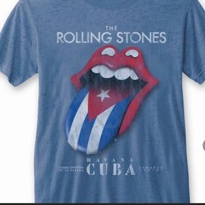 Cuban Rolling Stones blue tee
